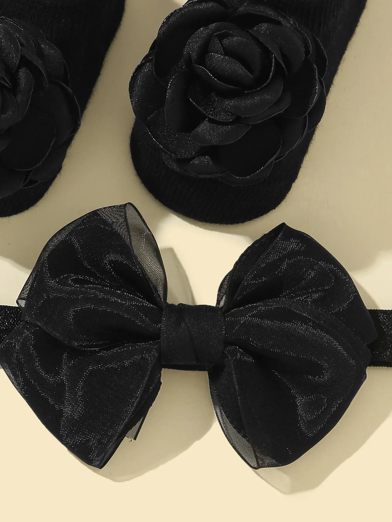 1pc Baby Bow Decor Headband 1pair Socks