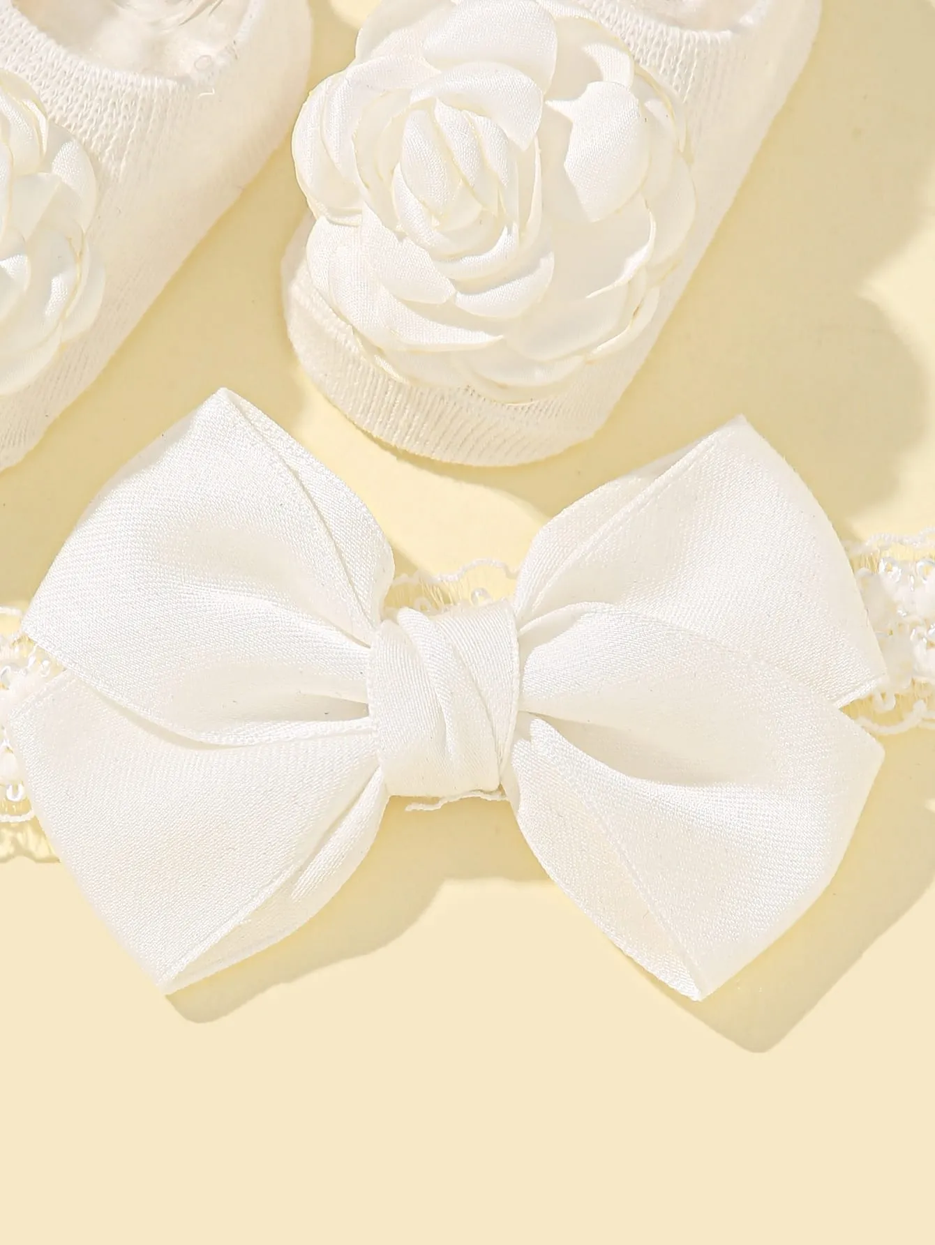 1pc Baby Bow Decor Headband 1pair Socks