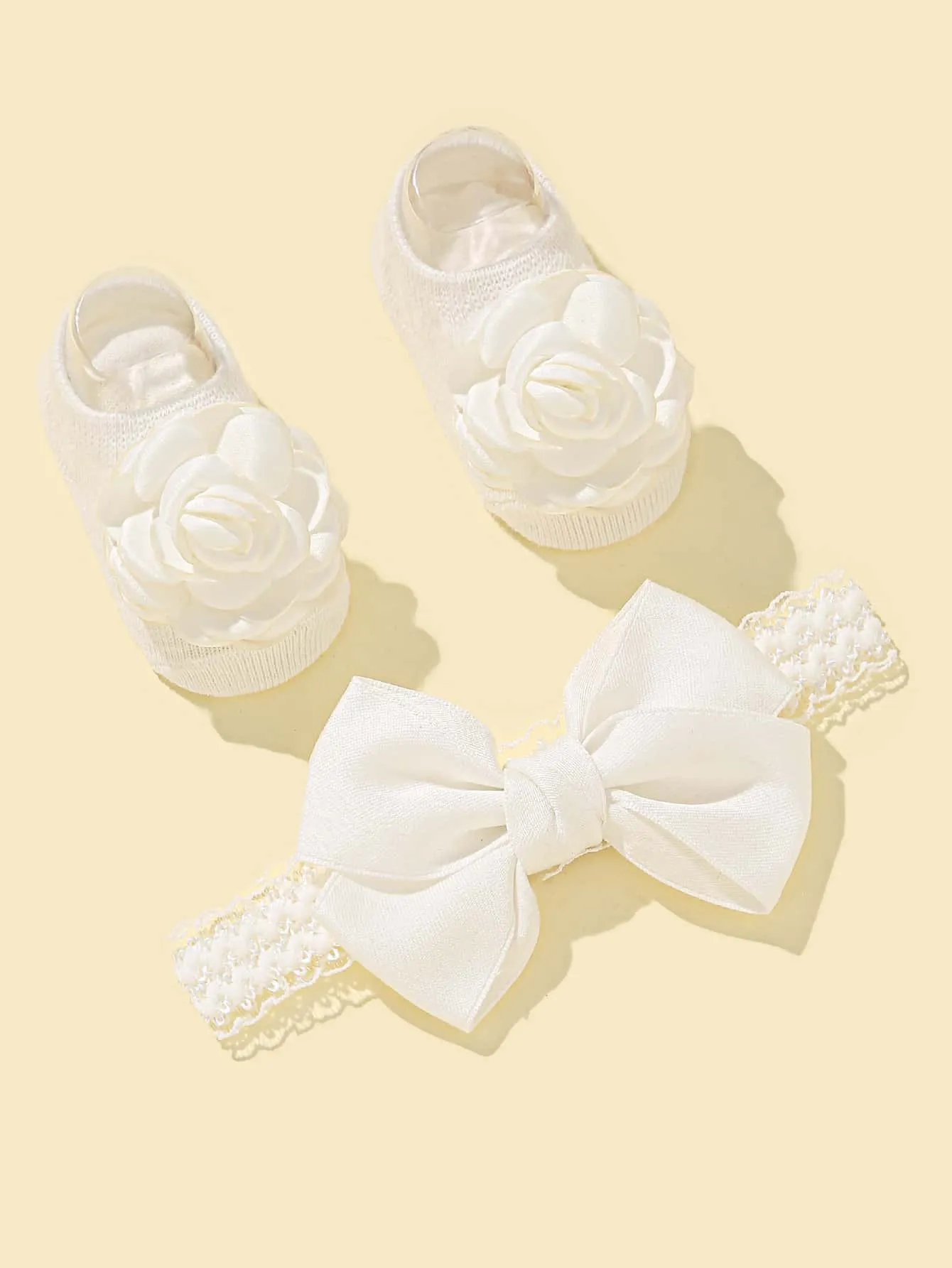 1pc Baby Bow Decor Headband 1pair Socks