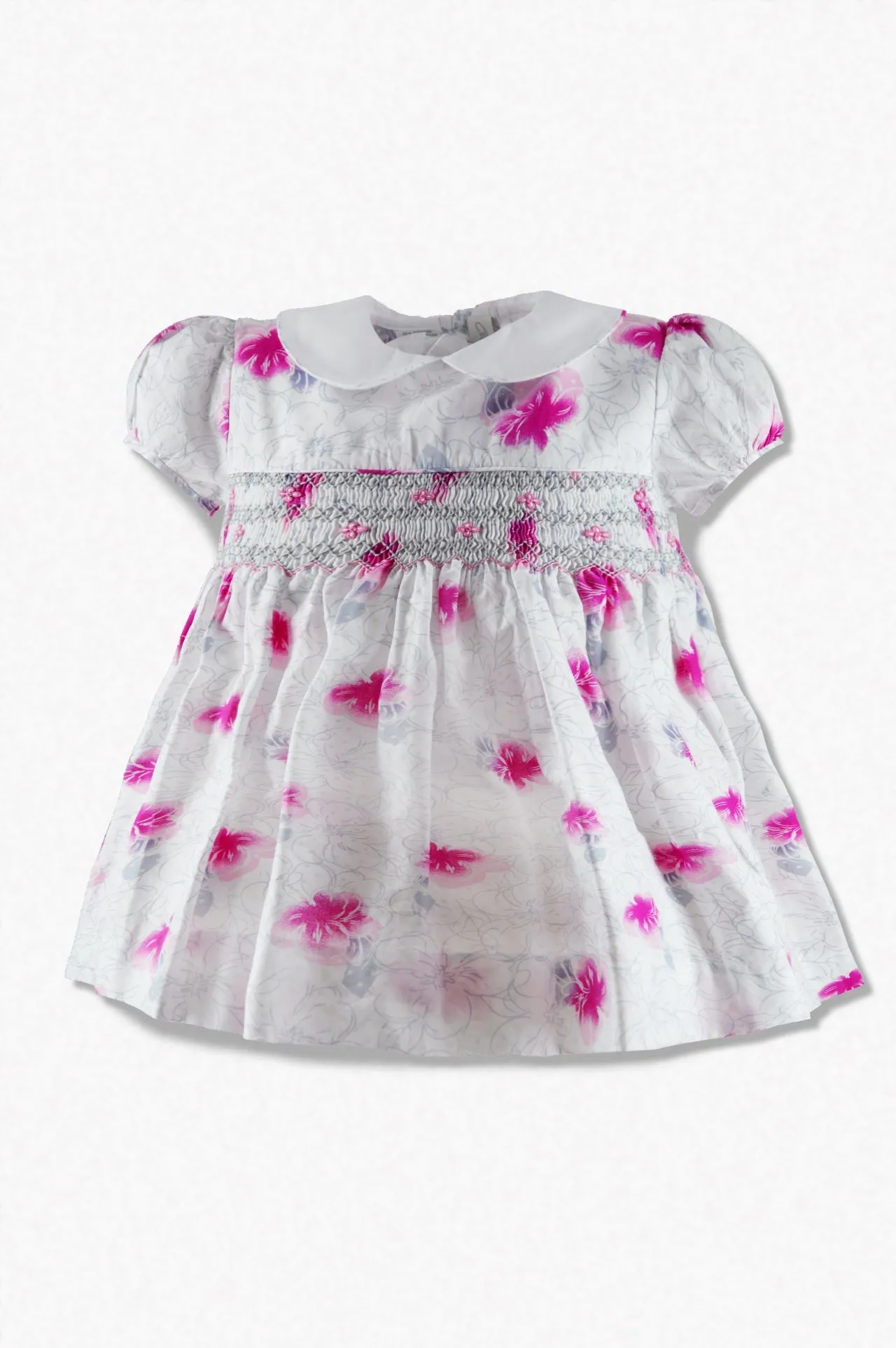 20112-Rose Floral Baby Girl Short Sleeve Dress
