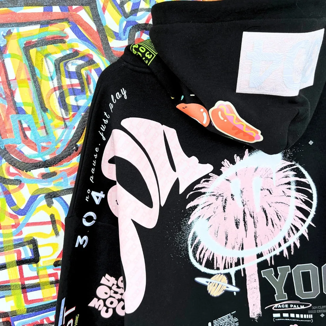 304 Apex Hoodie Black Oversized