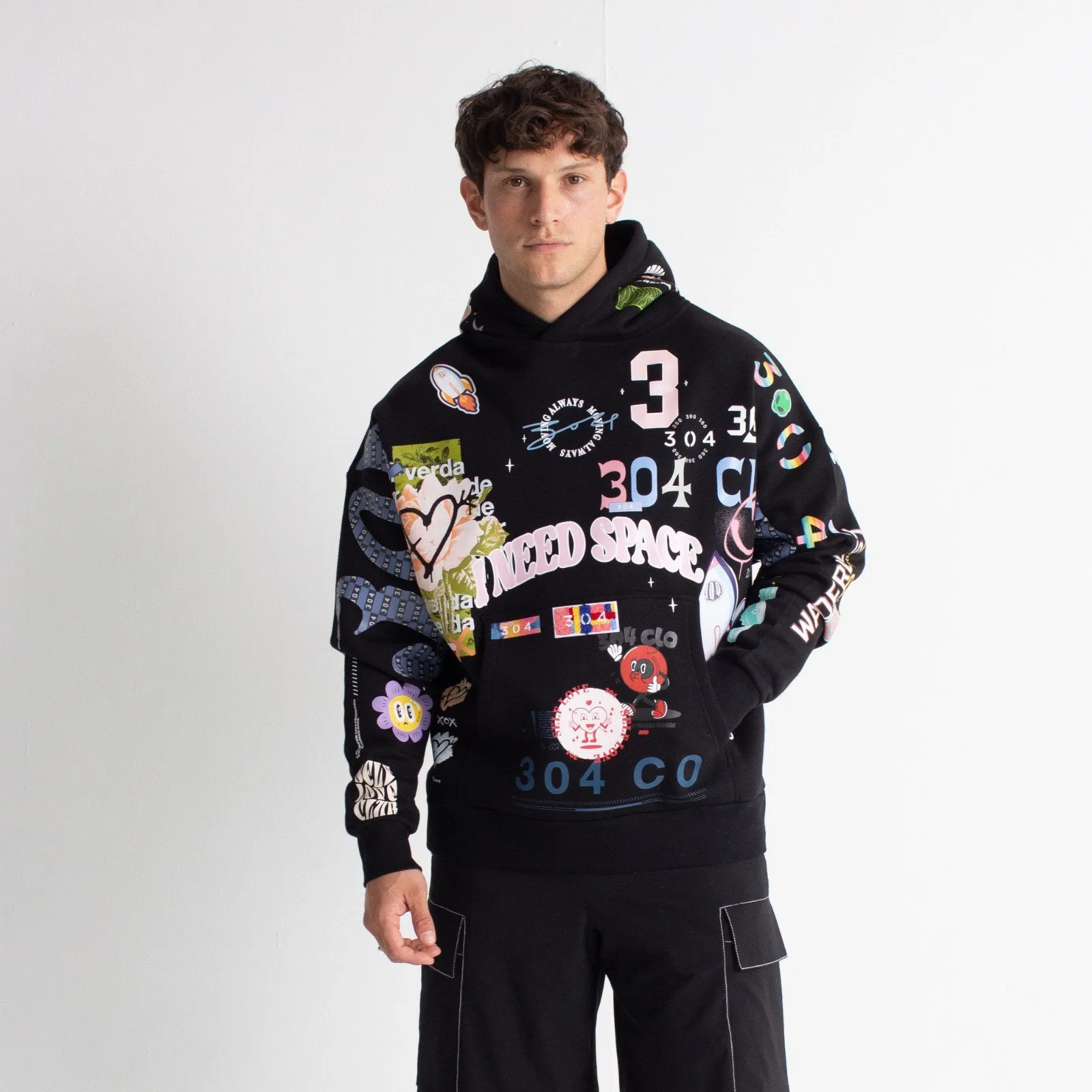 304 Apex Hoodie Black Oversized