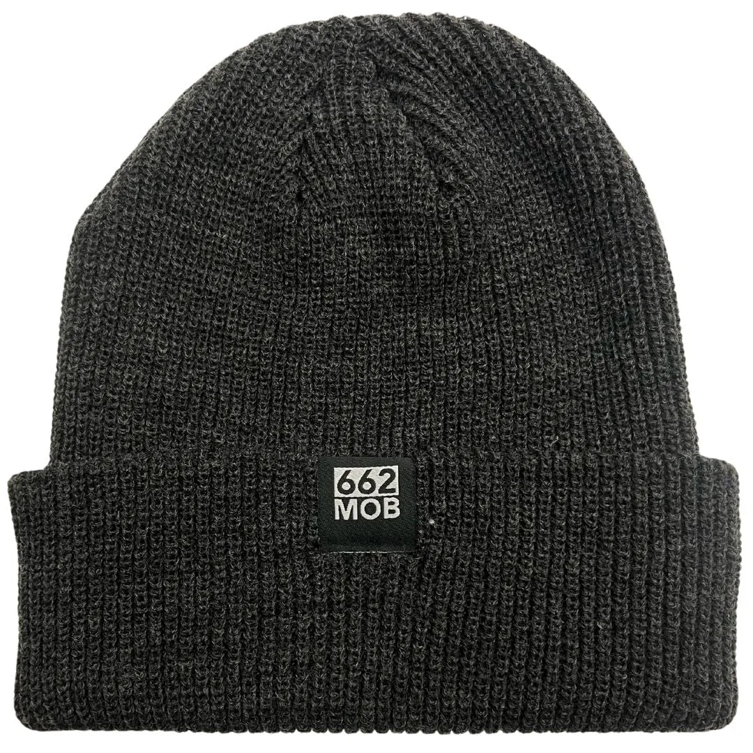 662 Ribbed Cuffed Beanie - Grey