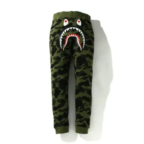 A Bathing Ape 1st Camo Shark Slim Fit Sweatpants - Green Camo