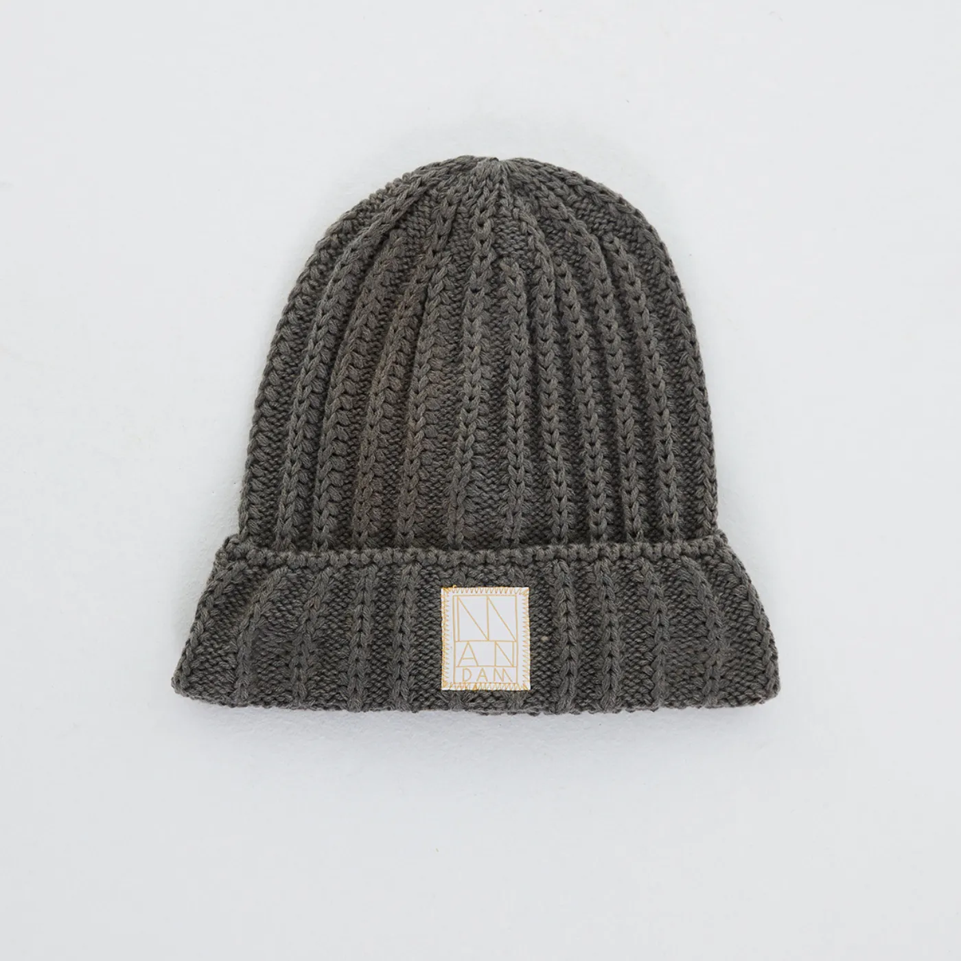 Andam Grey Cable Knit Beanie