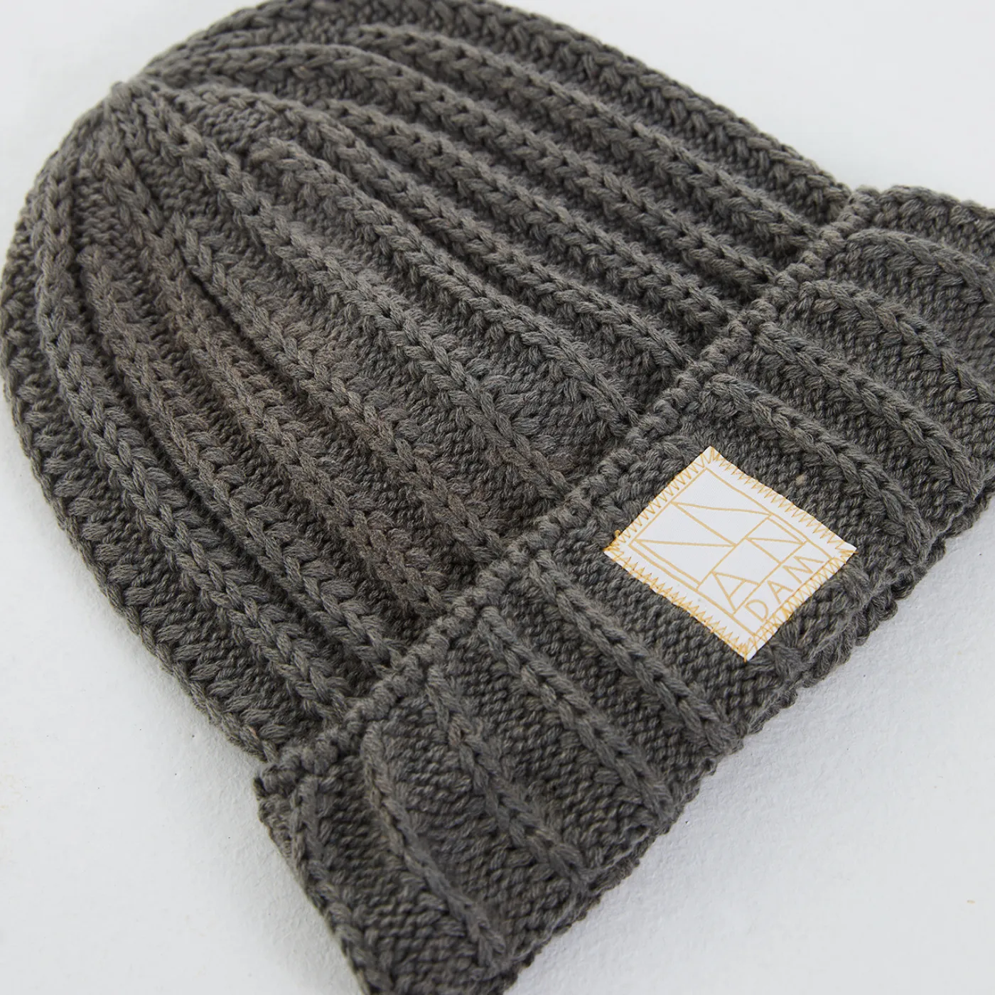Andam Grey Cable Knit Beanie