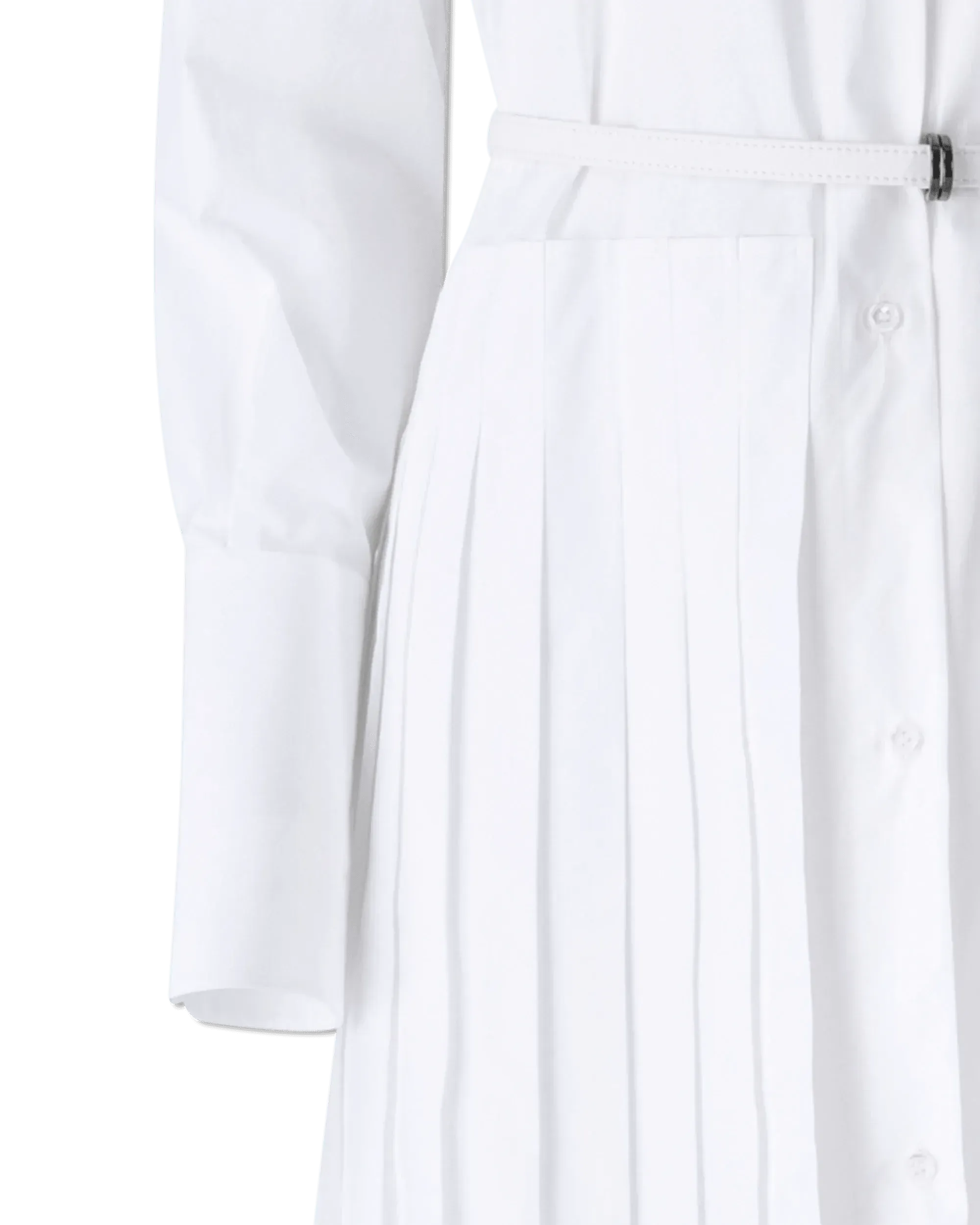 Asymmetrical Plisse Shirt Dress