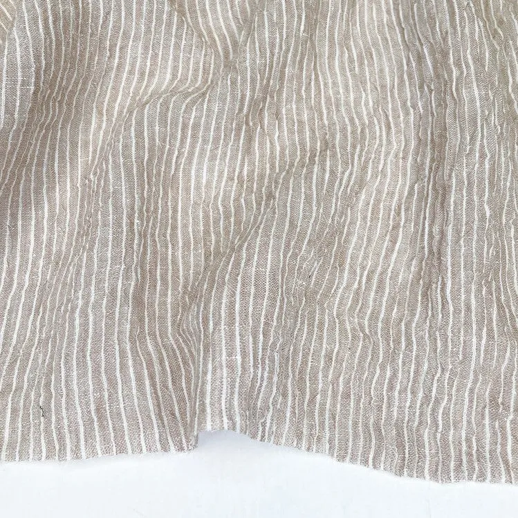 Athena Linen Stripe in Camel