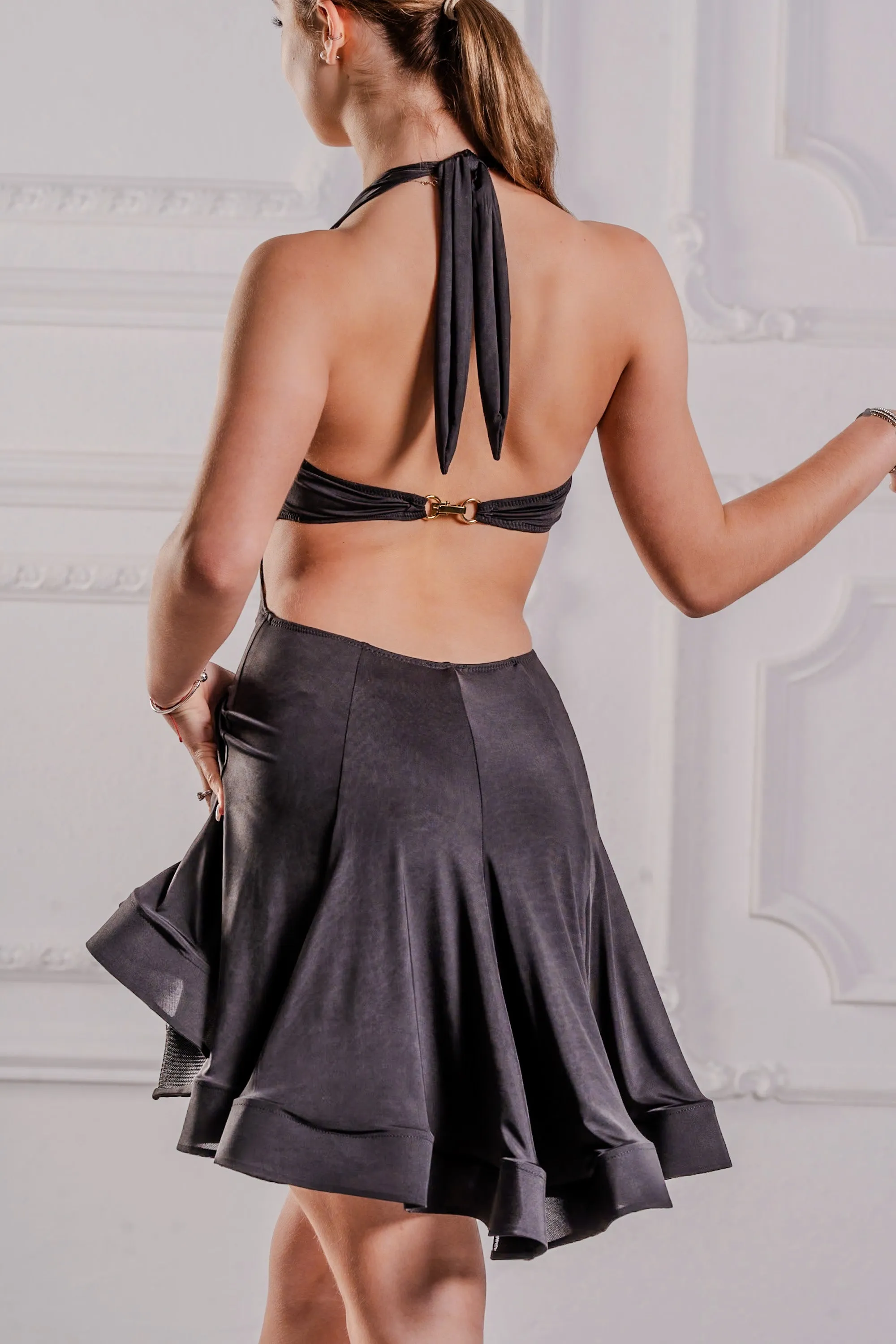Aurelie Latin Dress Black