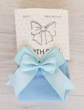 Baby blue bow tights
