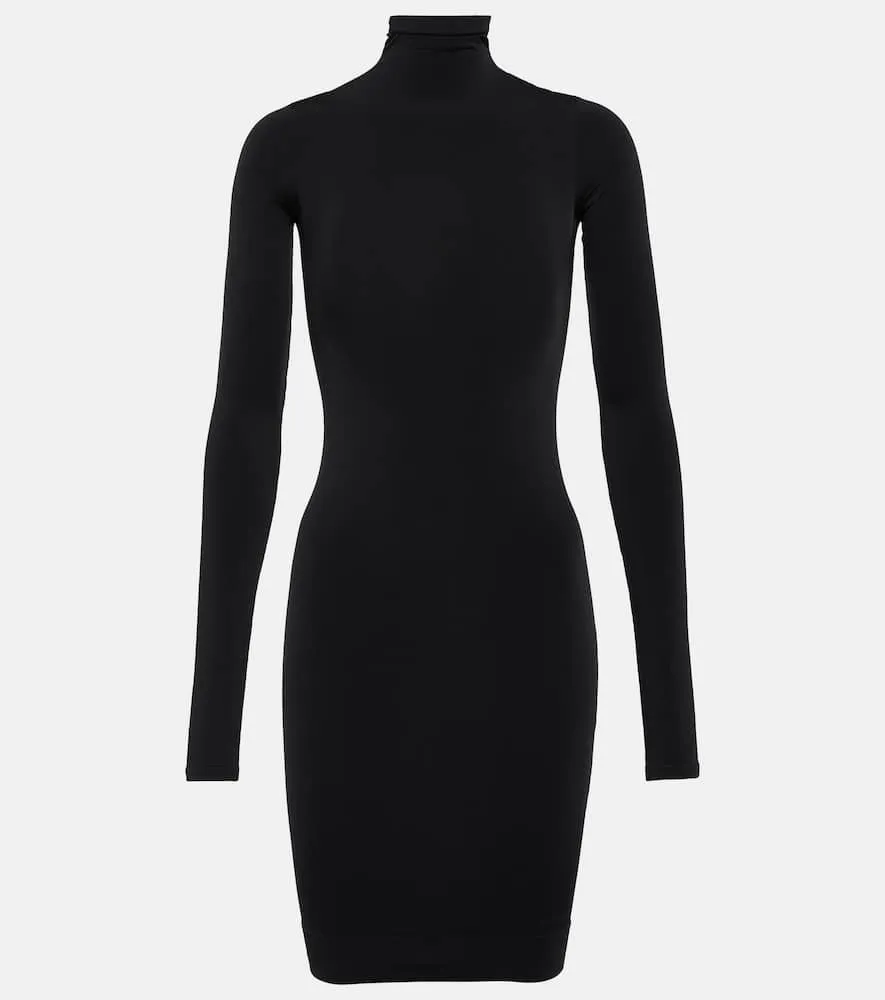 Balenciaga Mockneck jersey minidress