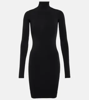 Balenciaga Mockneck jersey minidress