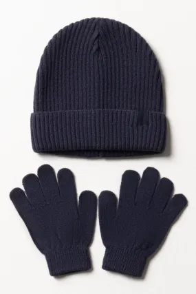 Beanie & Gloves Set Navy