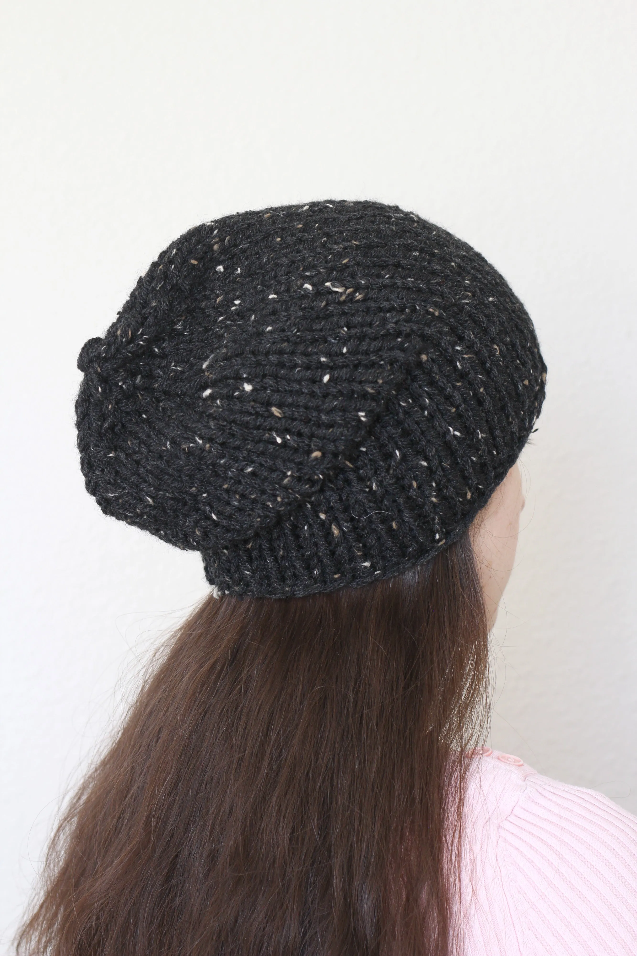 Beanie hat, knit hat, slouchy hat, knit beanie in honey yellow color