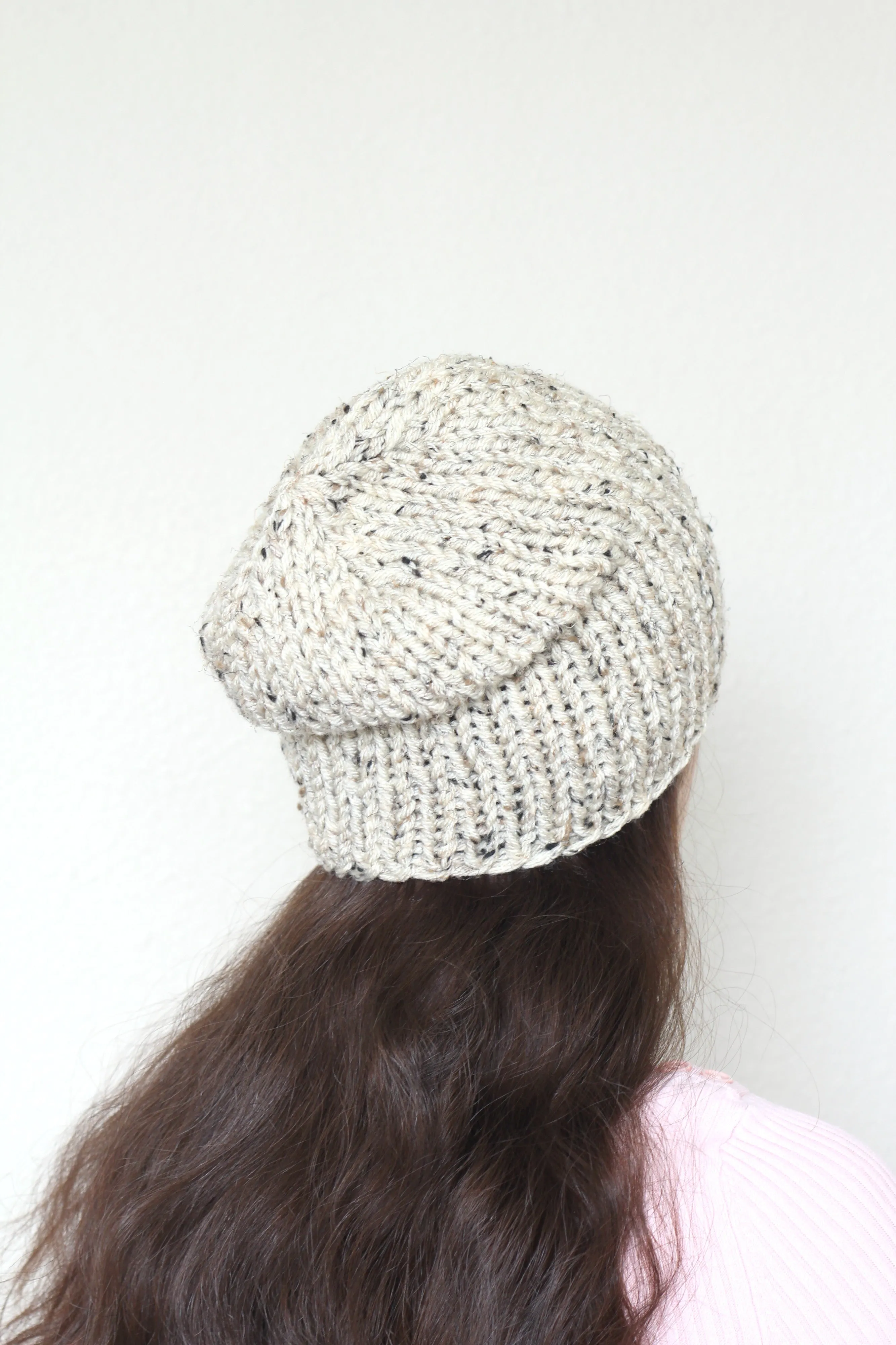 Beanie hat, knit hat, slouchy hat, knit beanie in honey yellow color