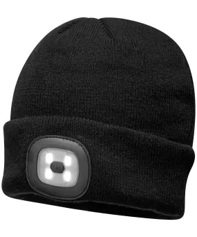 Beanie LED headlight USB rechargeable (B029) | Black