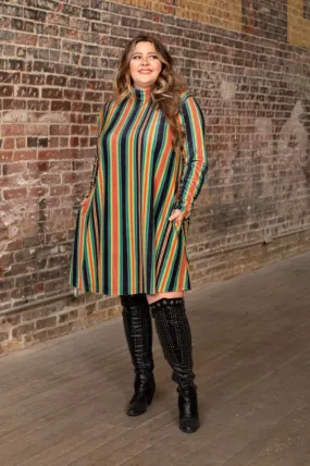 Black Serape Velvet Dress 1X-3X