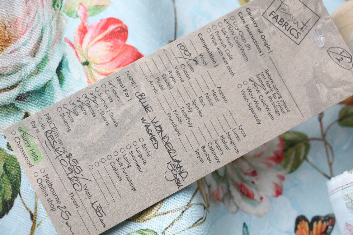 Blue Wonderland Linen