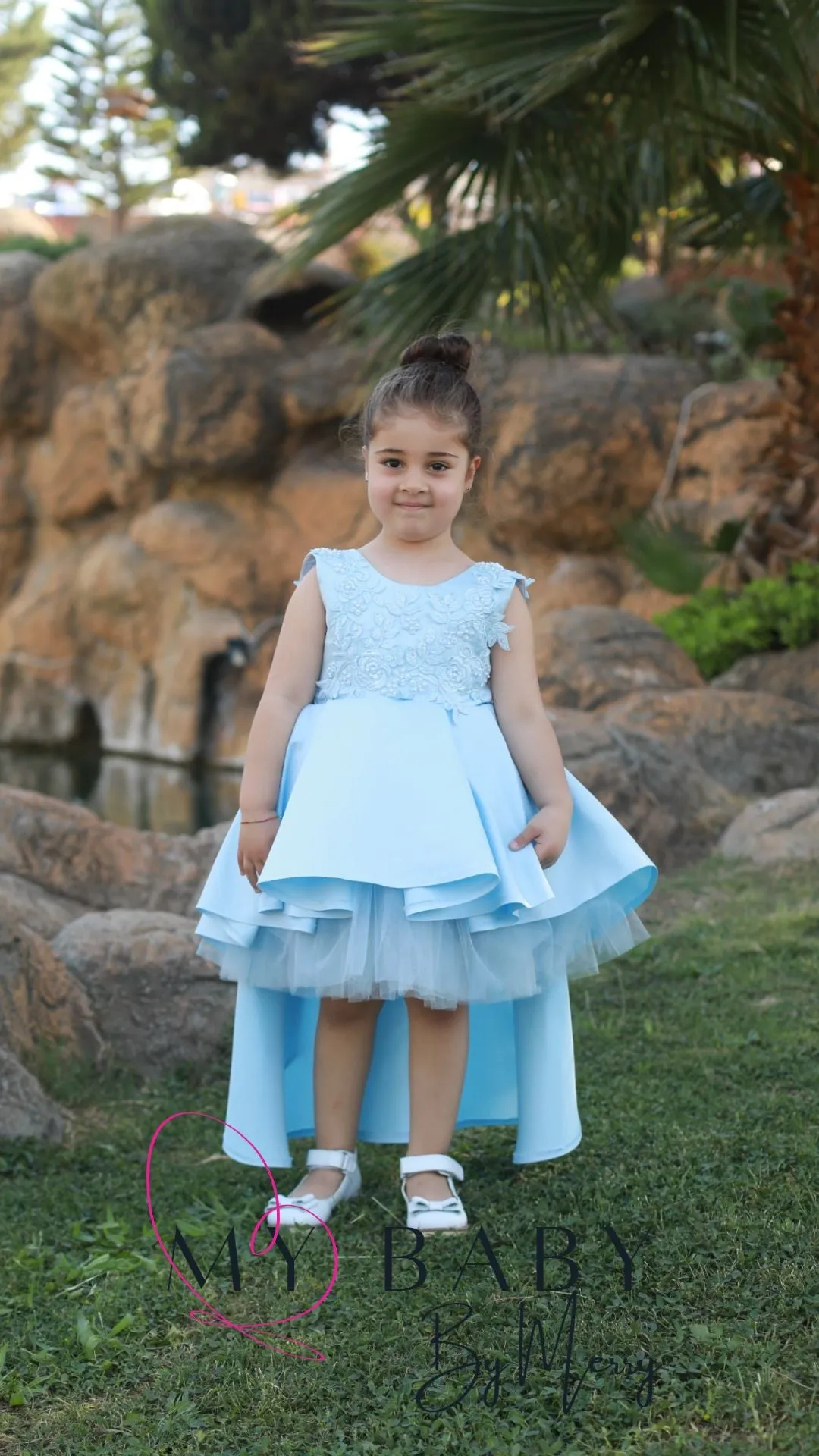 Bonita girl dress sky blue