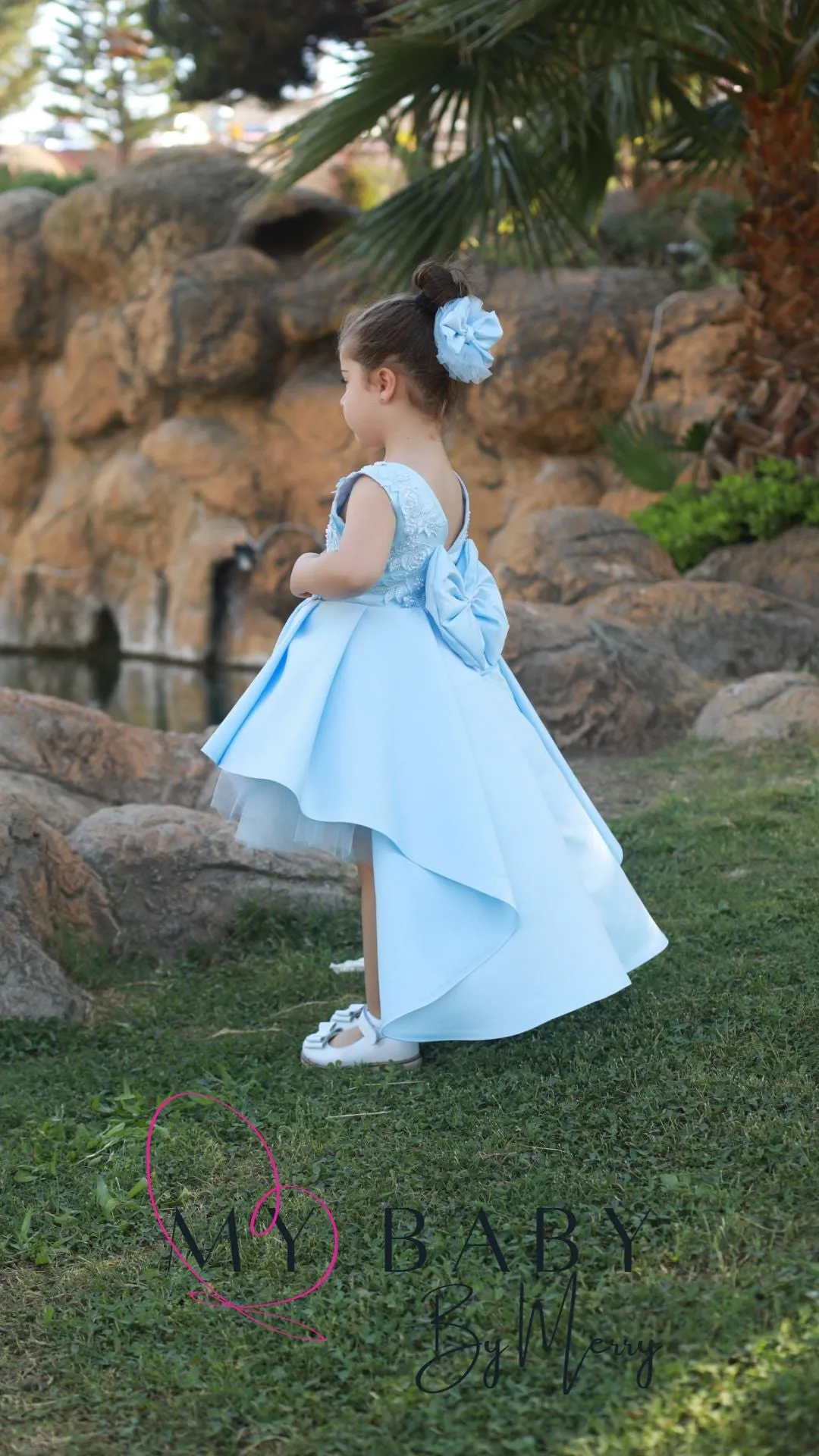 Bonita girl dress sky blue