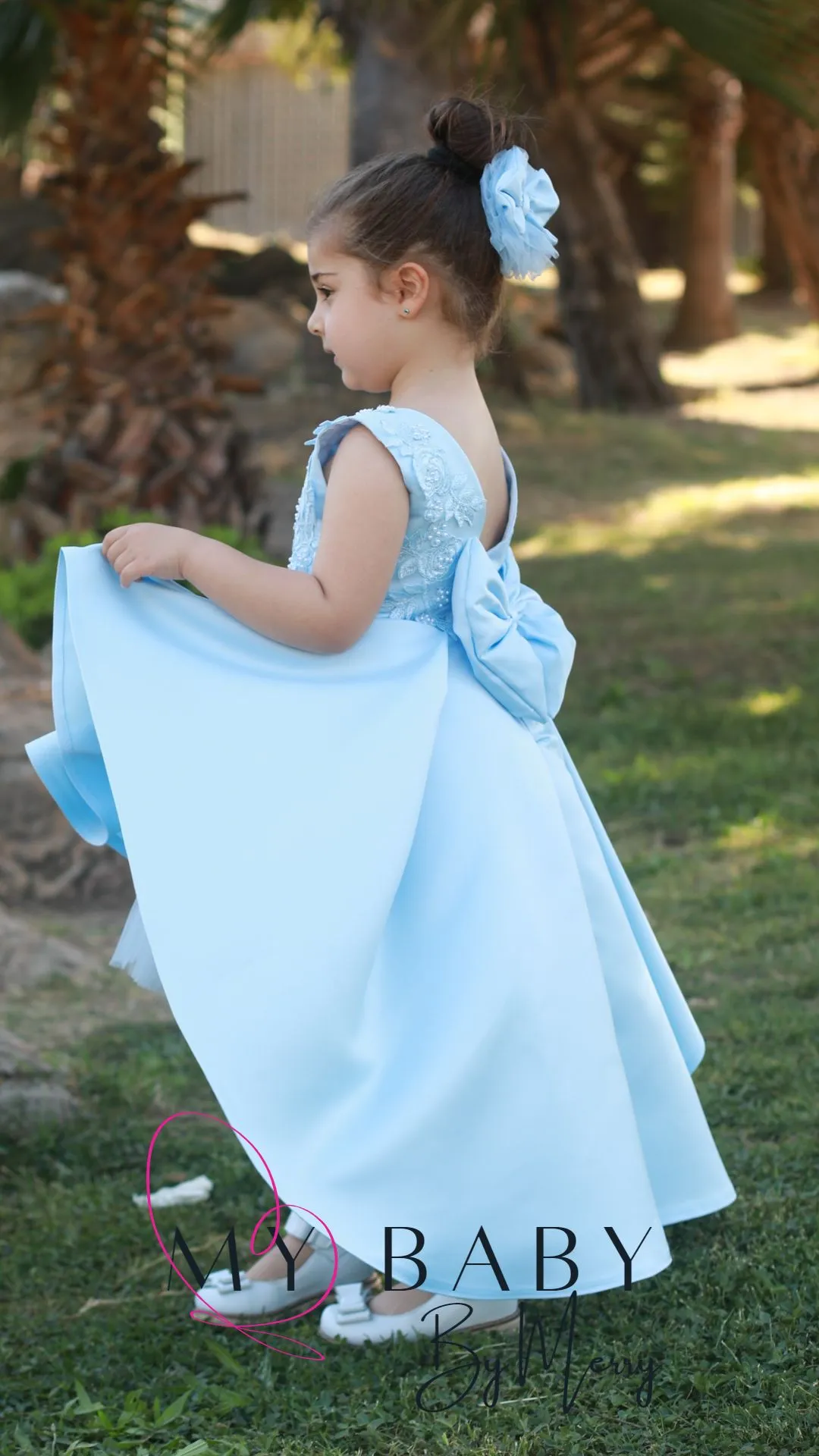 Bonita girl dress sky blue