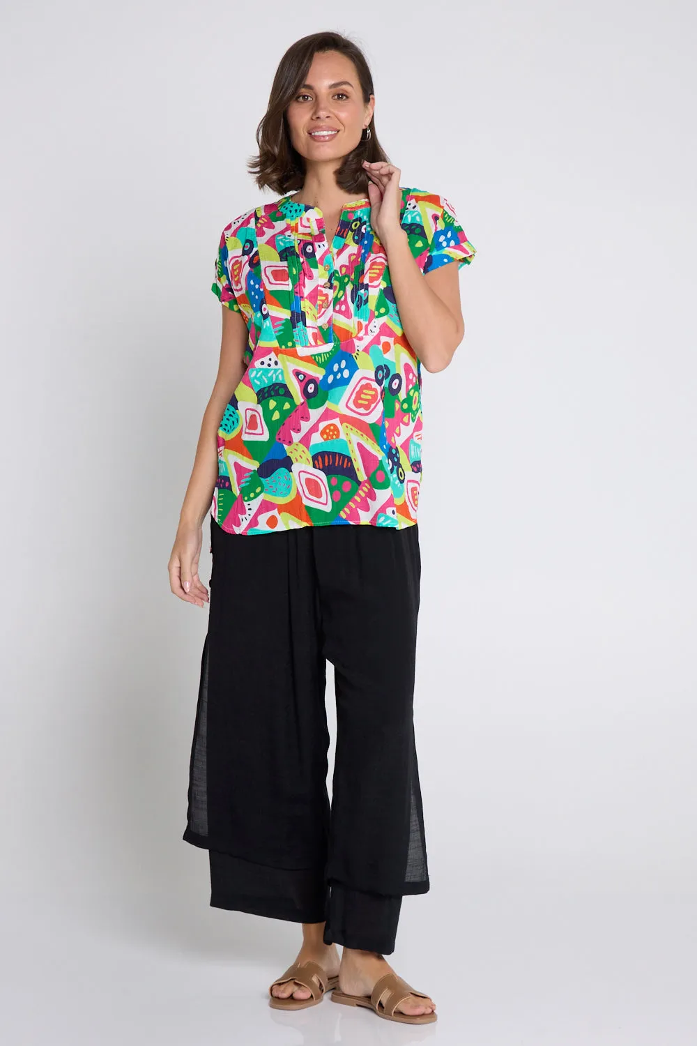 Brooke Layered Pants - Black
