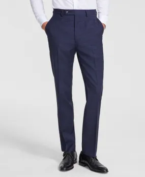 Calvin Klein Mens Slim fit Dress Pants 38 / 32 Navy Blue Plaid