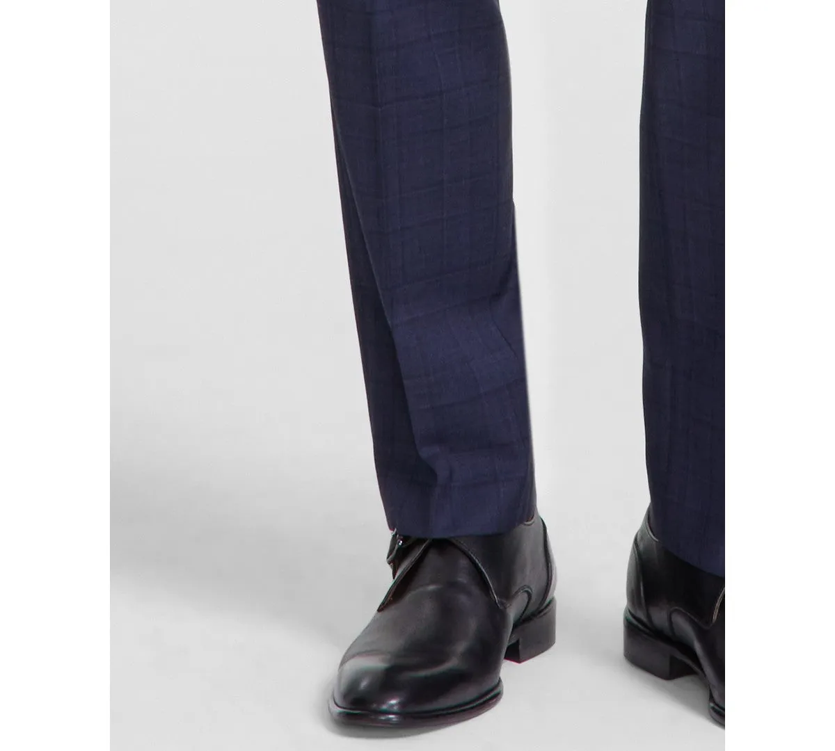 Calvin Klein Mens Slim fit Dress Pants 38 / 32 Navy Blue Plaid