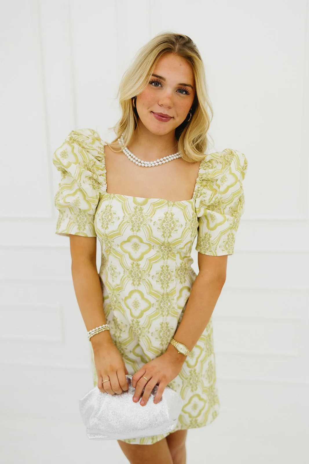 Caroline Mini Dress - Yellow Multi