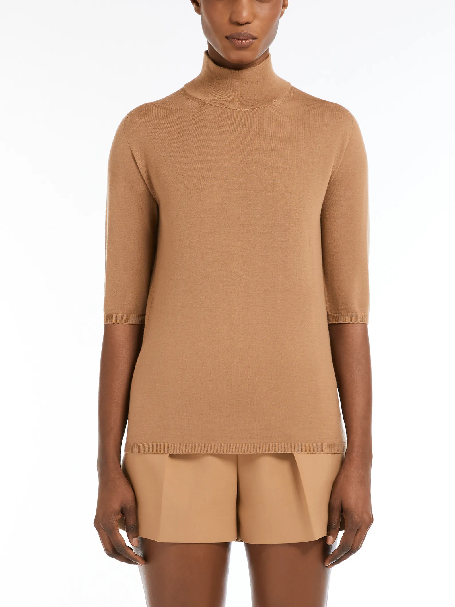 Cecina wool knit turtleneck jumper