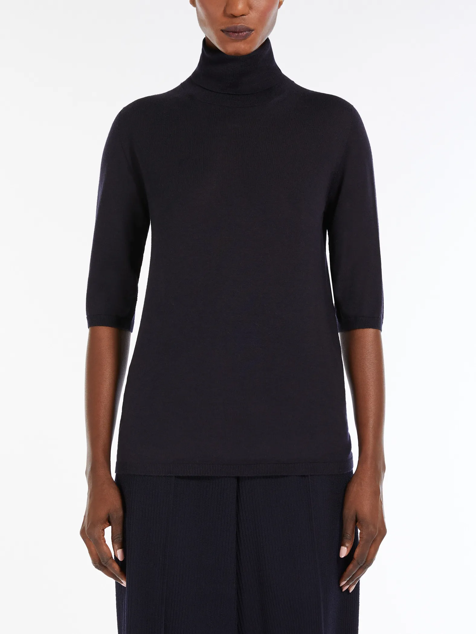 Cecina wool knit turtleneck jumper