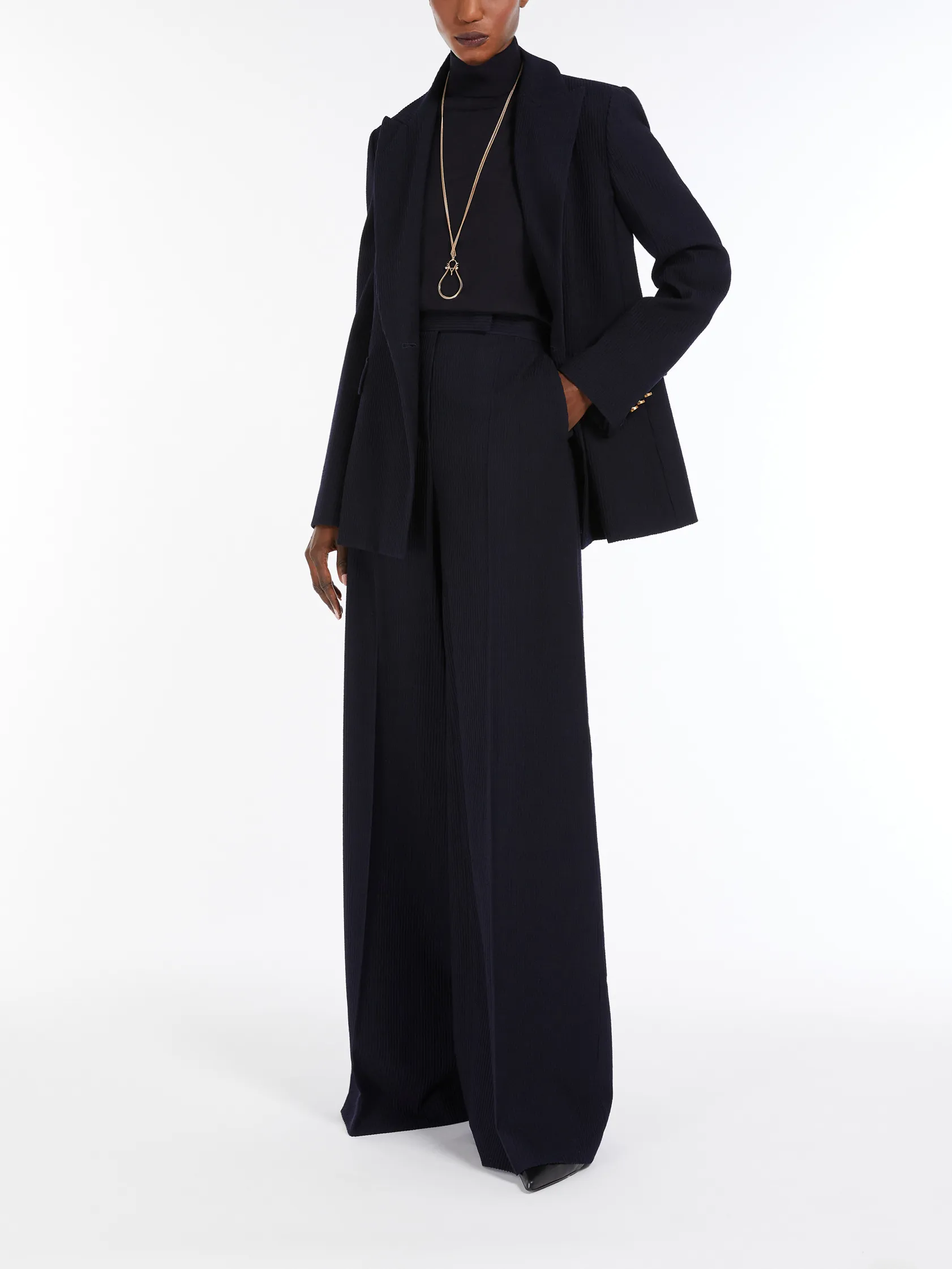 Cecina wool knit turtleneck jumper