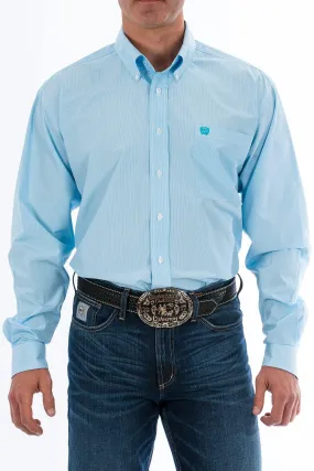 CINCH TENCEL LIGHT BLUE MICRO STRIPE BUTTON-DOWN SHIRT