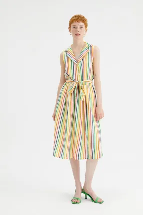 Compania Fantastica Candy Stripe print midi shirt dress