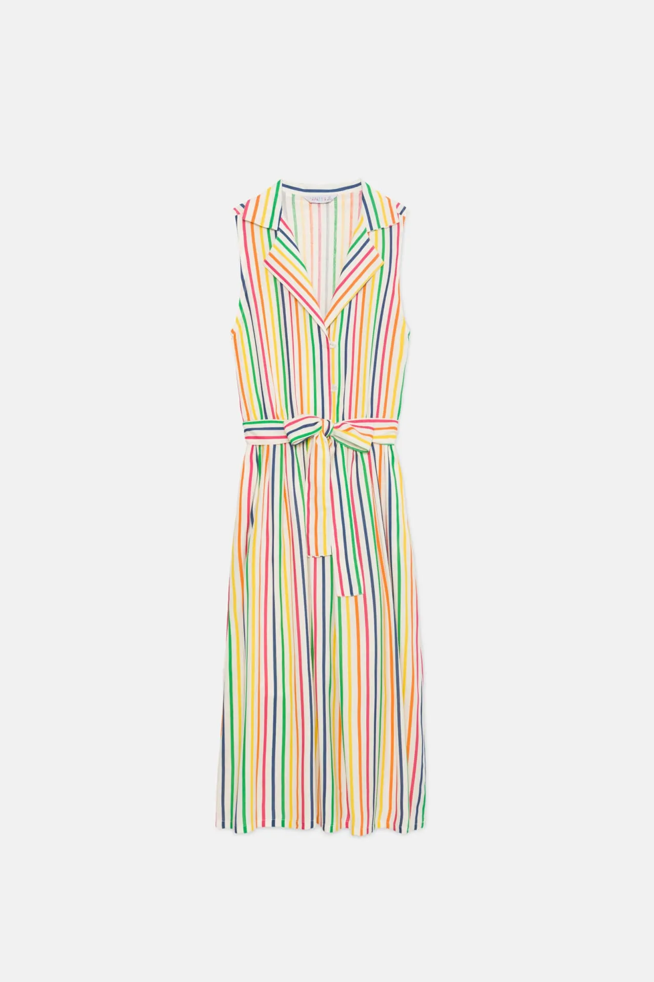 Compania Fantastica Candy Stripe print midi shirt dress