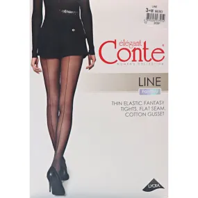 Conte Black Line Fantasy Pantyhose 20 Den (Sheer to Waist with Black Back Seam)
