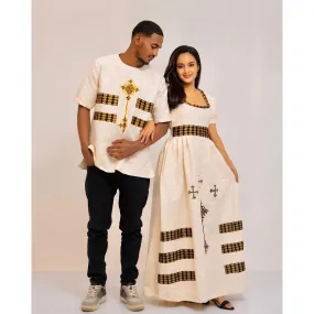 Couples' Habesha Cloth Couples' Habesha Libs Habesha Kemis Zuria  Habesha Cloth for Couples