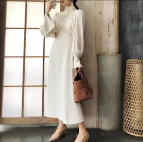 Cream Midi Dress