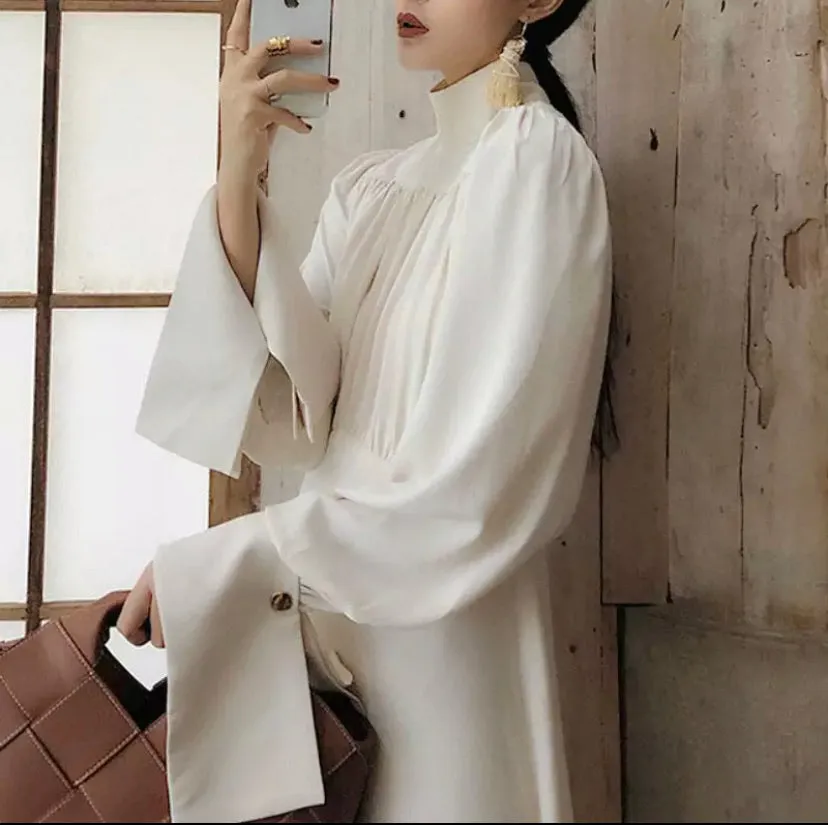 Cream Midi Dress