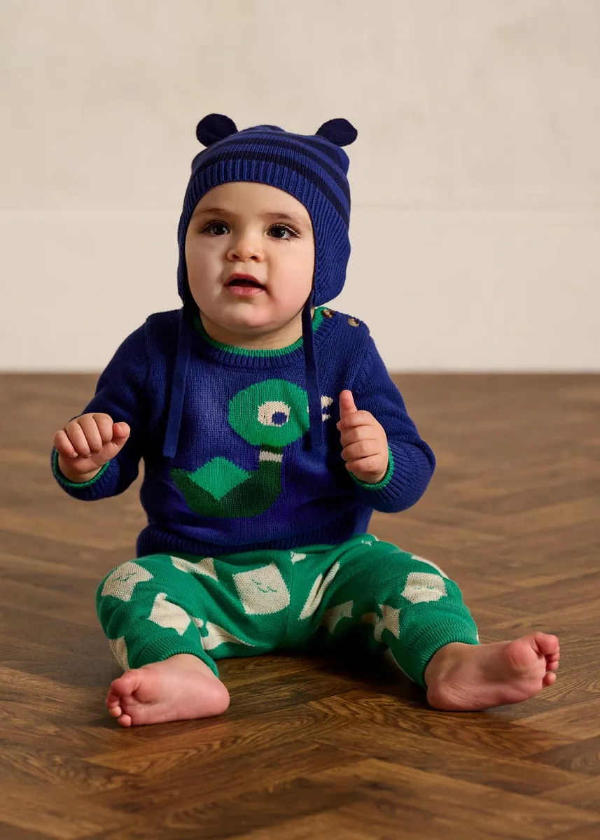 Damson Knit Hat With Ears