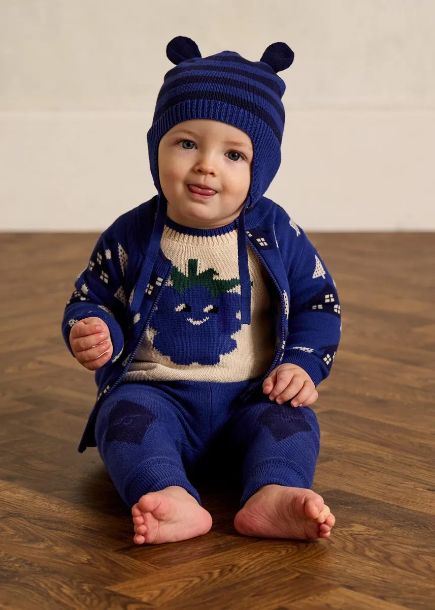 Damson Knit Hat With Ears