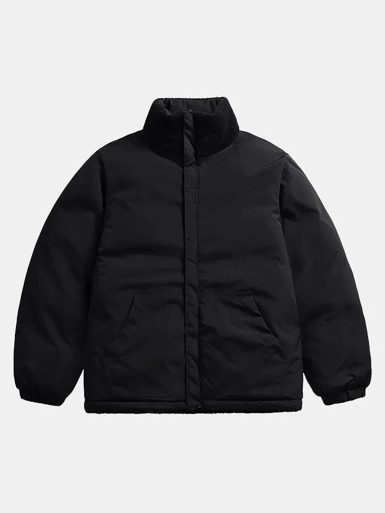 Double Side Teddy Puffer Coat