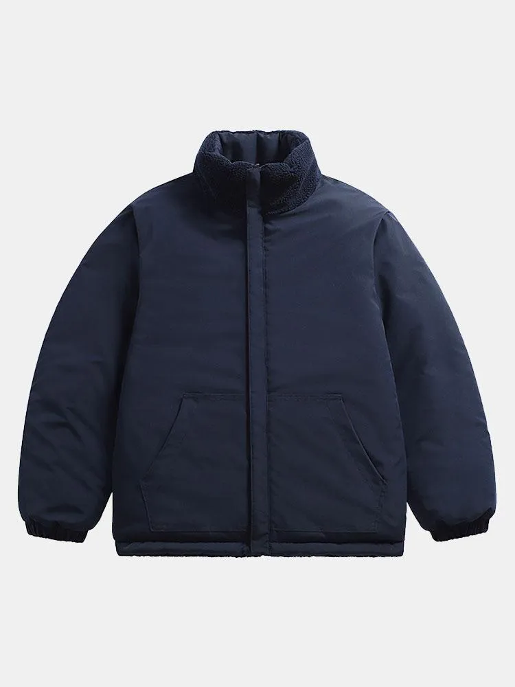 Double Side Teddy Puffer Coat