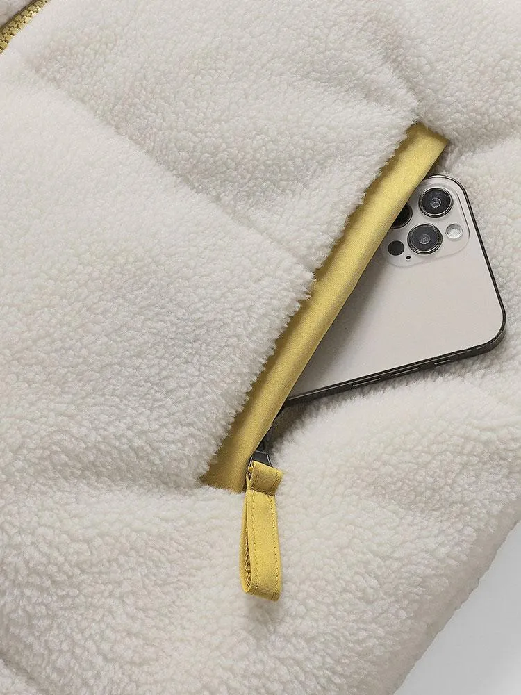 Double Side Teddy Puffer Coat