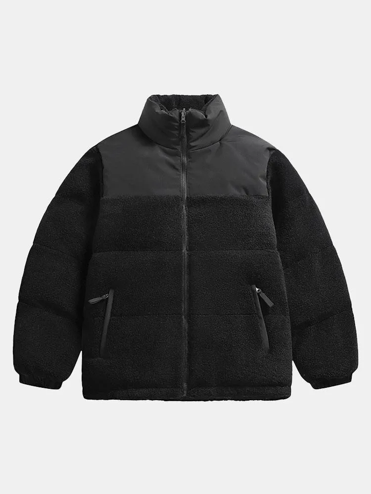 Double Side Teddy Puffer Coat