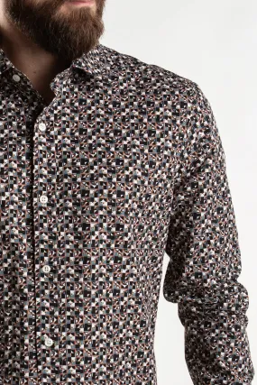 Dress Shirt - Nero e Arancione