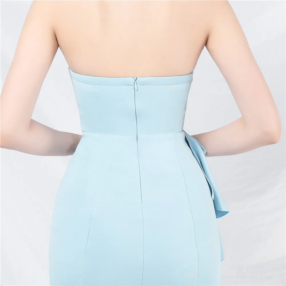 Elegant Off the Shoulder Tube Top Long Evening Dress