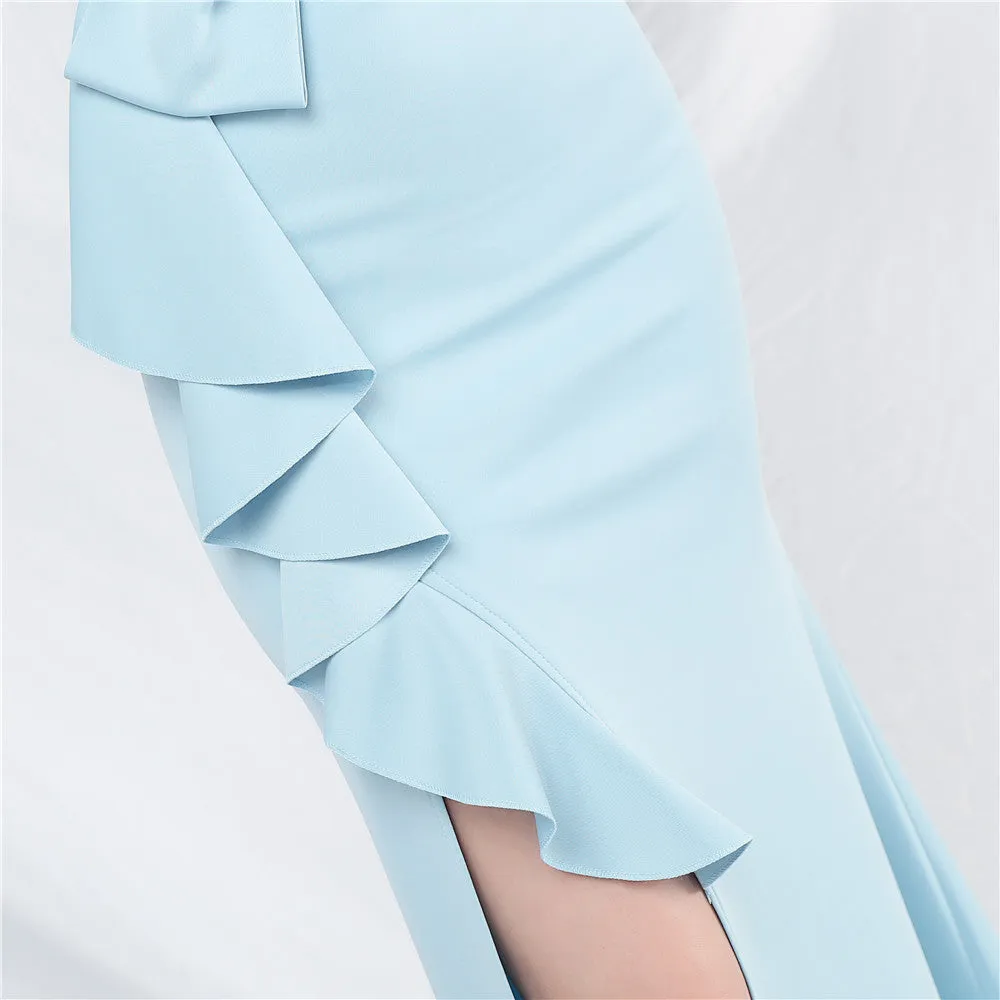 Elegant Off the Shoulder Tube Top Long Evening Dress