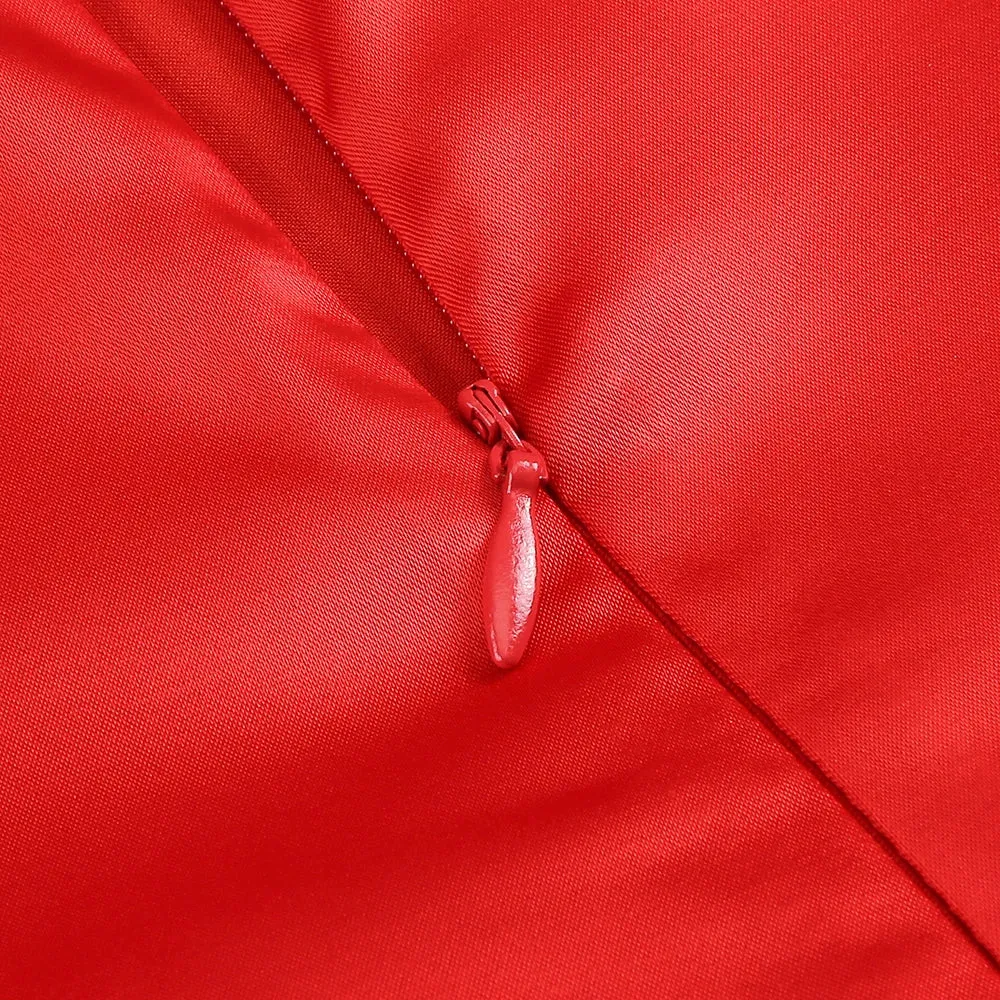 Elegant Sleek Backless Halter Red Mermaid Evening Gown