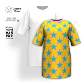 ELLIE STAR yellow - T-shirt dress (organic cotton)